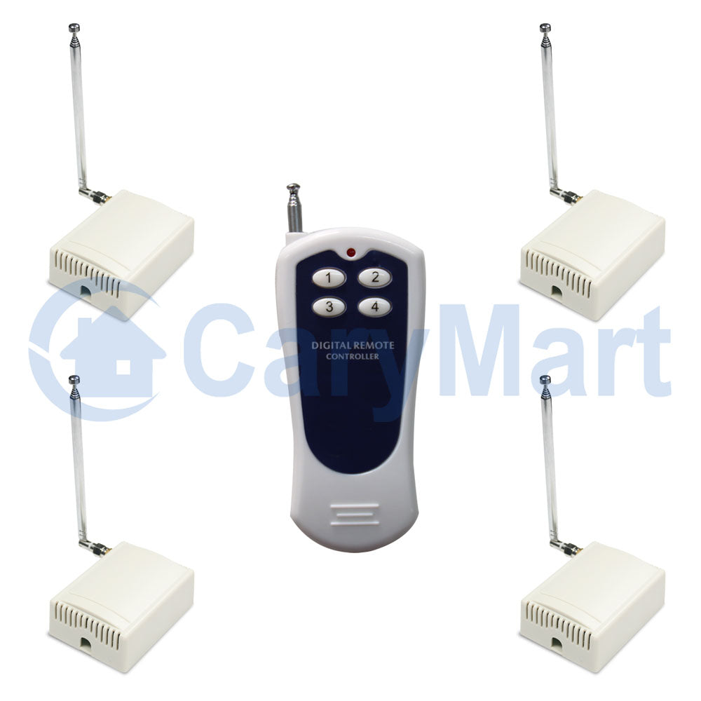 4 Way ON OFF Digital RF Remote Control Wireless Switch 