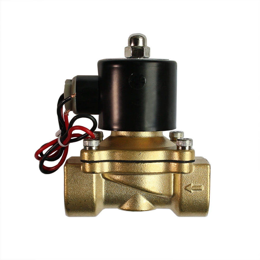 1" Inch 2 Way Electric Brass Solenoid Valve DC 12V 24V AC 110V 220V ...