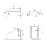 Fixed Mounting Bracket J For Electric Linear Actuator J Series