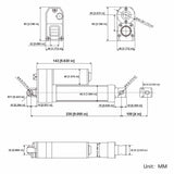 Waterproof DC Electric Linear Actuator IP67 Stroke 4 Inch 100mm (Model: 0041934)