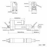 Waterproof DC Electric Linear Actuator IP67 Stroke 24 Inch 600mm (Model: 0041943)