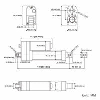 Waterproof DC Electric Linear Actuator IP67 Stroke 0.4 Inch 10mm (Model: 0041931)