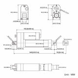 Waterproof DC Electric Linear Actuator IP67 Stroke 0.4 Inch 10mm (Model: 0041931)