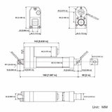 Waterproof DC Electric Linear Actuator IP67 Stroke 2 Inch 50mm (Model: 0041933)