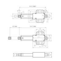 DC 6V 12V 24V Small Electric Linear Actuator Stroke 100 mm (Model: 0041748)