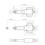 DC 6V 12V 24V Small Electric Linear Actuator Stroke 100 mm (Model: 0041748)