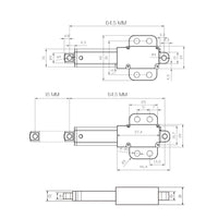 DC 6V 12V 24V Small Electric Linear Actuator Stroke 10 mm (Model: 0041741)