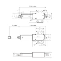 DC 6V 12V 24V Small Electric Linear Actuator Stroke 150 mm (Model: 0041749)