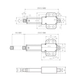 DC 6V 12V 24V Small Electric Linear Actuator Stroke 150 mm (Model: 0041749)