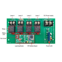 5km Wireless Switch RF Receiver With 4 Channel DC Power Input Output (Model: 0020223)