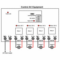 5Km AC 120V 220V Wireless Remote Switch Kit For Control 4 Lights (Model: 0020226)