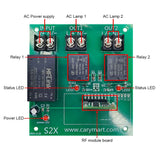 3 AC 110V 220V Wireless Receivers and 1 Six Buttons Transmitter (Model: 0020728)