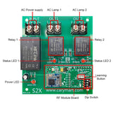 LORA 5 Km 2 Way AC Wireless RF Switch Receiver 120V 220V Input Output (Model: 0020148)