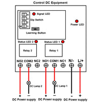 2 Way DC Wireless RF Relay Switch Receiver Long Range 5km (model: 0020686)