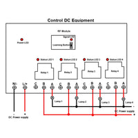 DC 8~80V 4 Way 30A Wireless Remote Control Relay Switch Kit (Model: 0020444)