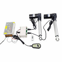 Two DC 24V Electric Linear Actuators Synchronous Control Kit 6000N 600Kg 1300 lbs