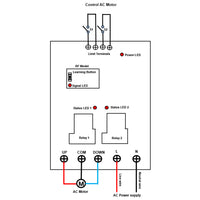 1 Channel 30A Wireless Remote Control Switch Kit for Single Phase Motor (Model: 0020131)