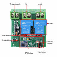 5 km High Power Wireless RF Switch 2 Way DC Output Radio Receiver (Model: 0020113)