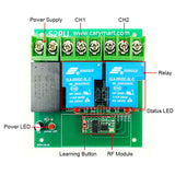 120V 220V 2 Way Wireless RF Remote Control Relay Switch Kit 2 Km (Model: 0020341)