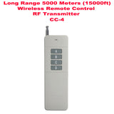 4 Channel AC High Power Wireless Receiver and RF Remote Control (Model: 0020673)