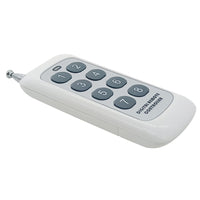 Four 1 Way AC 110V 220V 30A Wireless Receivers and A 8-Button Transmitter (Model: 0020314)