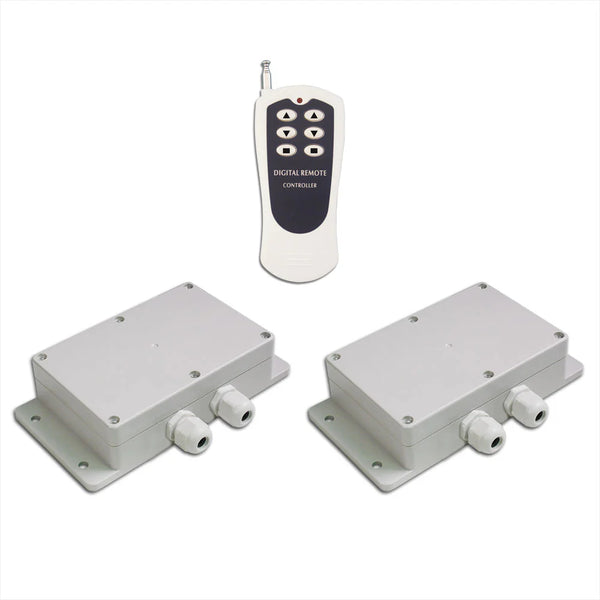 Two Wireless AC Motor Switches with a Six-Button Remote Control (Model: 0020210)