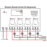 DC Wireless Switch RF Receiver 4 CH High Power 30A Relay Output 