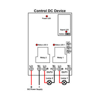 High Power 30A Wireless Switch Receiver 2 Way DC Input Output (Model: 0020047)