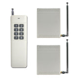 Two AC 110V 220V 4 Way Wireless Switch with 8 Button Remote Control (Model: 0020404)