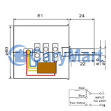 AC 220 Volt 14W High Torque Permanent Magnet Synchronous Motor (Model: 0042001)